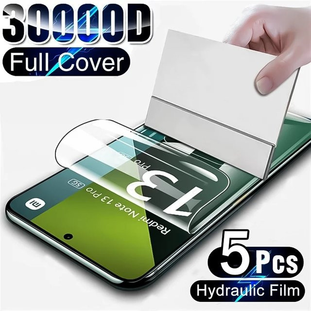 5er Pack Xiaomi Hydrogel Displayschutzfolie transparent für Poco X3 Pro, X3 NFC, M5s, F3, F4, GT, F2 Pro, M3, M4 und X4 Pro 5G - Bild 1