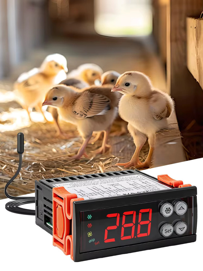 yieryi ECS-974 Digitaler Temperaturregler 220V Thermostat zur Kühlhaus- und Gefrierschranksteuerung in Schwarz - Bild 4