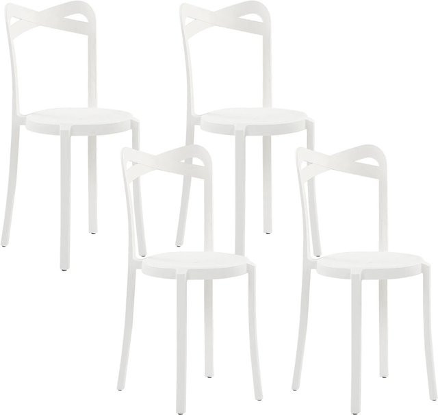 Beliani Esszimmerstuhl in Weiss im skandinavischen Design, Breite: 40 cm, Tiefe: 38 cm, Höhe: 80 cm - Bild 1