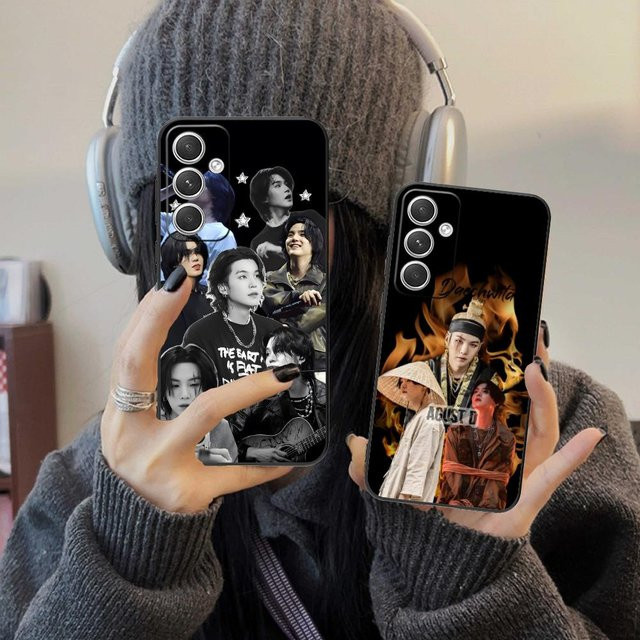 Suga Yoongi Handyhülle für Samsung Galaxy S26 S25 S24 S23 S22 S21 S20 Note20 Plus FE Ultra in Multicolor und Schwarz - Bild 1