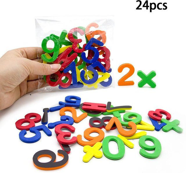Kidsly Magnetische Buchstaben und Zahlen, Alphabet, ABC, 123, Kühlschrankmagnete, Kunststoff, Lernspielzeug-Set - Bild 1