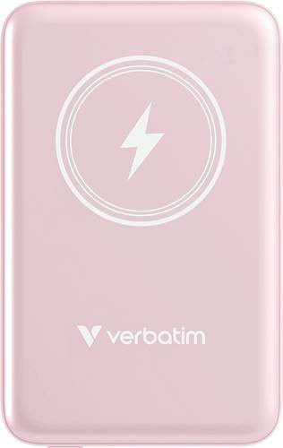Verbatim Charge 'n' Go Magnetische Wireless Powerbank 10000 mAh mit Fast Charge und USB-C in Pink - Bild 1