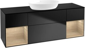 V&B Waschtischunterschrank Finion in Blau Lacquered, Breite: 160 cm, Tiefe: 50,1 cm, Höhe: 50,1 cm - Bild 1