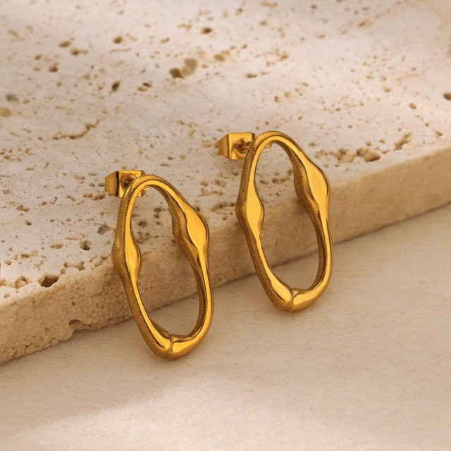 YIRAN Ohrstecker Edelstahl, Gold, Damen, Vintage - Bild 1