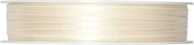 Halbach Satinband aus Polyester in Creme, Breite: 0,3 cm, Länge: 10 m - Bild 1