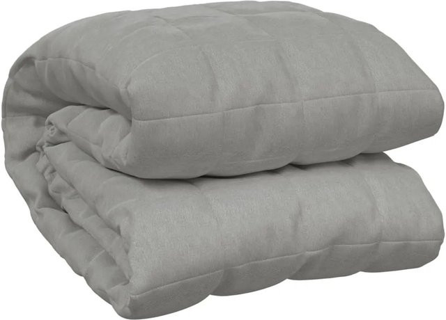 vidaXL Gewichtsdecke Grau mit Glasperlen, B/B: 200 x 225 cm, 9 kg - Bild 1