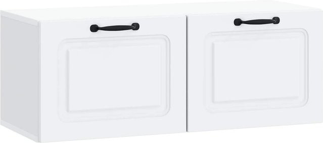 vidaXL Wandmontierter TV-Schrank Weiß aus Holzwerkstoff, B/H/T: 78,5 x 31 x 30 cm - Bild 1
