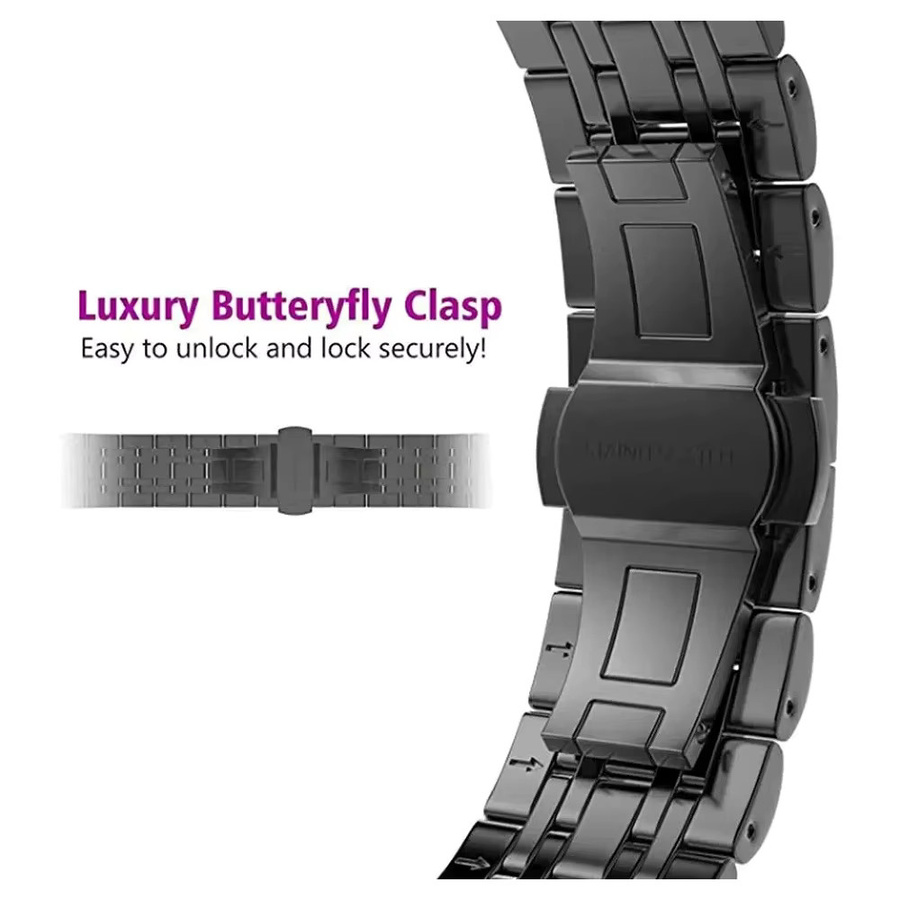 HUALIMEI Uhrenarmband Edelstahl, Silber, Unisex - Bild 2