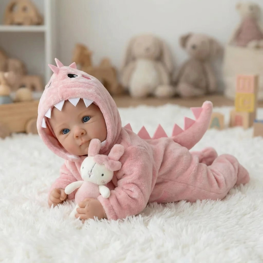 NPK Bettie Reborn Babypuppe, 18 Zoll, Stoffpuppe, Rosa - Bild 2