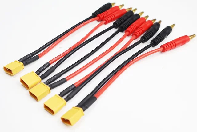 EOENKK Ladekabel mit XT30-Stecker auf 4,0 mm Bananenstecker aus Silikondraht 16 AWG für Lipo-Batterien, Länge: 15 cm - Bild 1