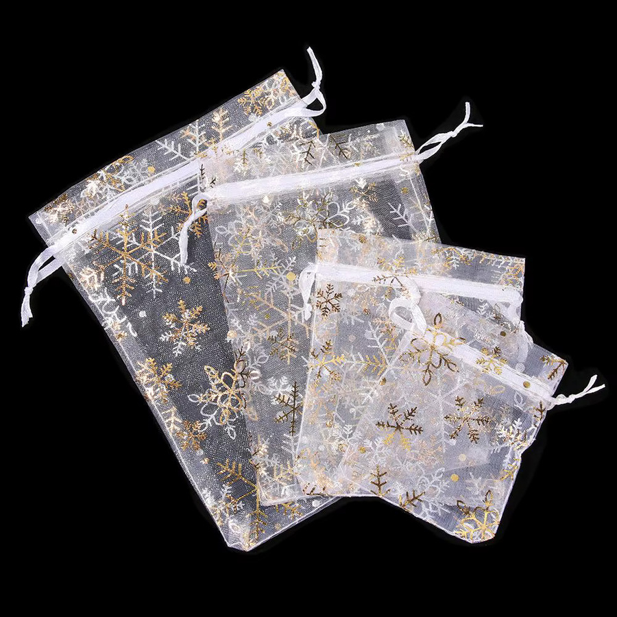 50 Stück Organza-Geschenkbeutel in Weiß für Schmuck und Süßigkeiten, verschiedene Größen: 7x9 cm, 9x12 cm, 10x15 cm und 13x18 cm - Bild 2