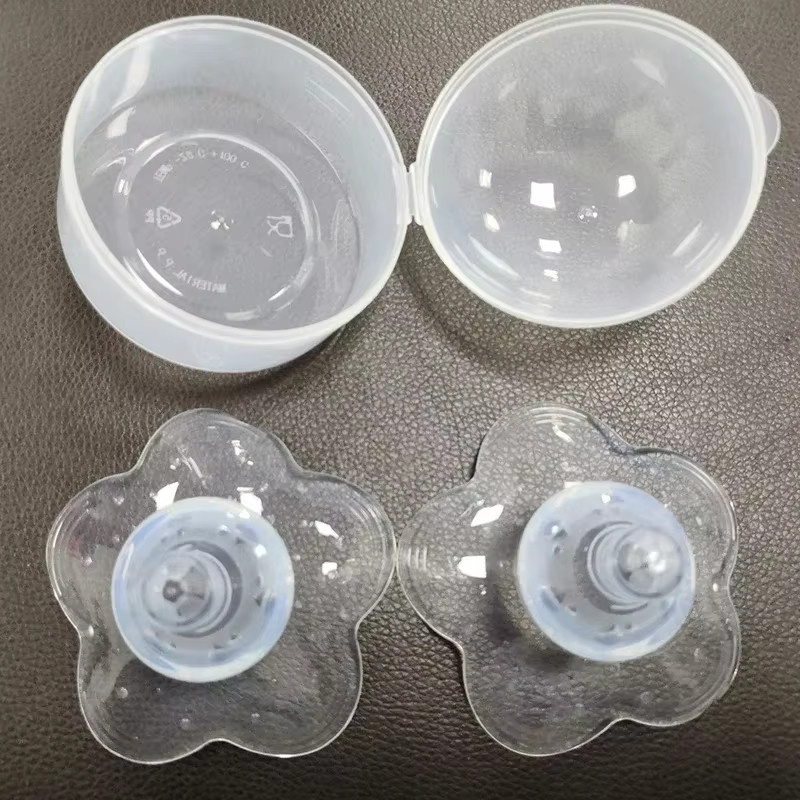 Transparenter Silikon Nippelschutz für das Stillen als Brustschild und Milchabdeckung - Bild 2