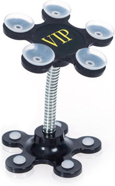 OOTDTY Universal Auto Handyhalterung mit Doppel-Saugnapf in Blütenblatt-Design, Schwarz - Bild 1