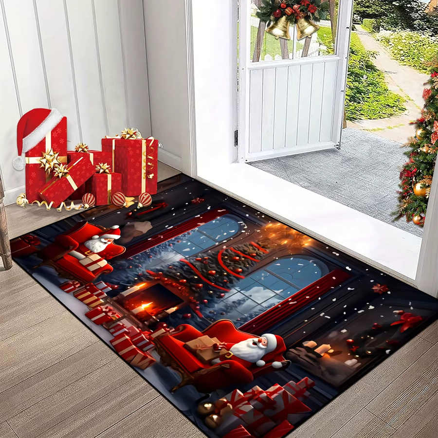Vikama Weihnachtsteppich als weiche Fußmatte in Multicolour, B/T: 60 x 40 cm - Bild 2