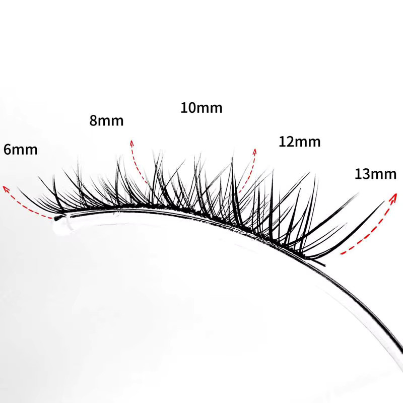 Mixiaohe Thai Cat Eye Strip Lashes, 5 Paar, Natürlicher Look - Bild 6