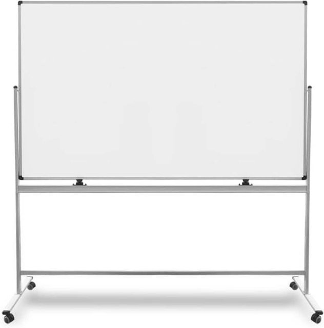 Master of Boards Whiteboard Stanford PRO emailliert in Weiß mobil und drehbar - Bild 1