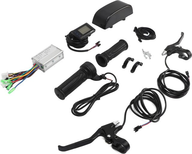 Fishine E-Bike Umbausatz mit 15A Controller, M3 Display, Gasgriff, PAS und Bremshebel-Kit in Schwarz - Bild 1