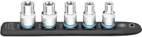Hazet SmartRail 900E-SR/5 Außen-TORX Steckleiste 5-teilig, 1/2 Zoll, Schwarz-Silber - Bild 2