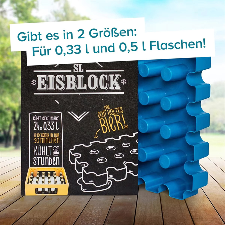 XMSJ Bierkiste-Eisblock Bierkühler und Eiswürfelform in Blau - Bild 4
