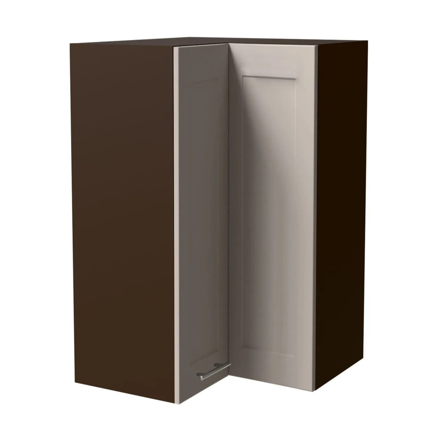 Eckhängeschrank Feldmann-Wohnen Oslo in Lava und Kaschmir Matt, B/T/H: 60 x 60 x 96 cm - Bild 2