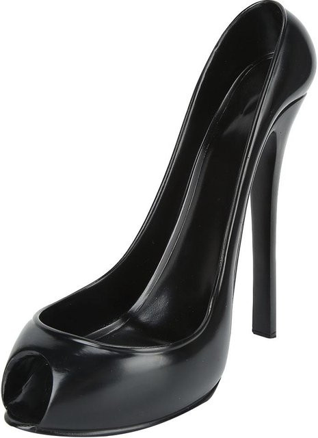 TOMTOP JMS Weinregal in Schuhform aus Kunstharz, Schwarz, B/T/H: 10,0 x 19,0 x 22,0 cm - Bild 1