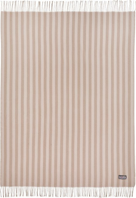 Joop Plaid in Beige, Jacquard-Webung, B/H: 130 x 170 cm - Bild 1