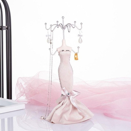 Fanxishun Prinzessin Abendkleid Schmuckständer für Ringe und Schmuckdisplay in Pink und Multicolour, Höhe: 28,0 cm