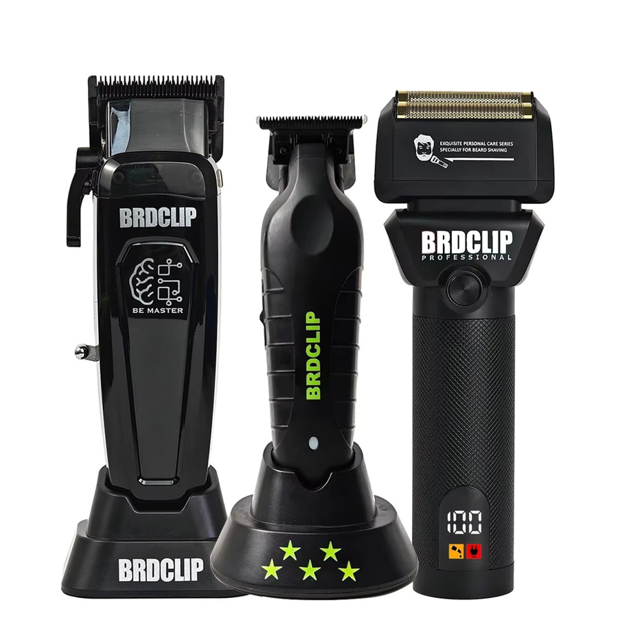 BRDCLIP BRD-106 BL1T 363 Hochmotor-Haarschneider in Schwarz mit DLC-Klinge und Ladestation - Bild 5
