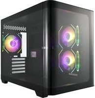FSP S380 Tower-Gehäuse in Schwarz mit transparentem Seitenteil für Micro-ATX - Bild 1