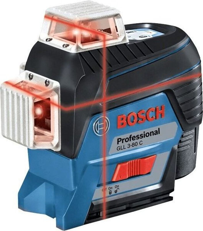 Bosch Professional GLL 3-80 C Kreuzlinienlaser mit Baustativ BT 150 und Akku, Reichweite bis 120 m - Bild 2