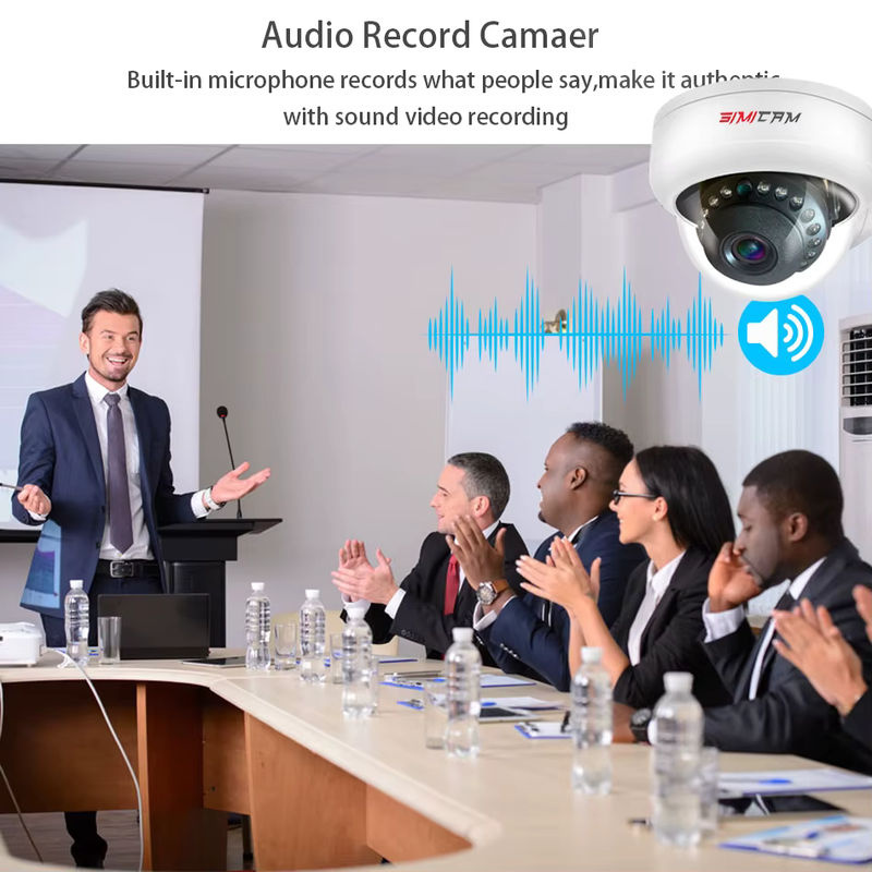 SIMICAM 4K IP Dome Überwachungskamera mit PoE und Nachtsicht in Weiß - Bild 3