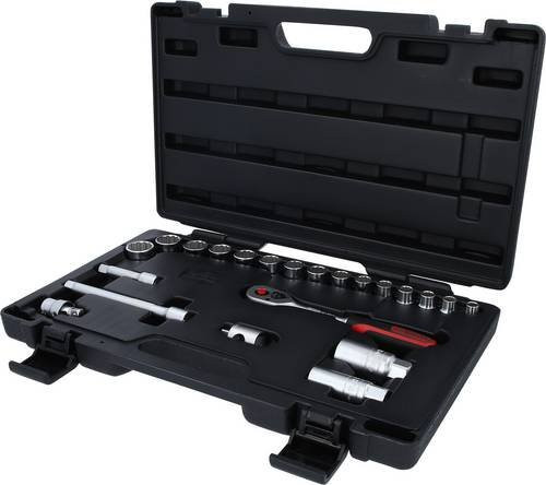 KS Tools Steckschlüsselsatz 3/8 Zoll, 22-teilig aus Chrom-Vanadium in Schwarz - Bild 1