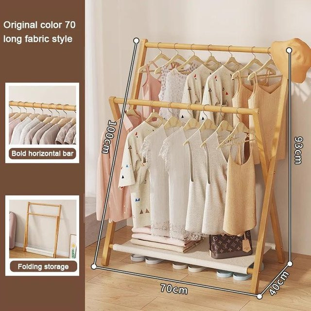 Wrigley's Faltbarer Kleiderständer aus Holz im modernen Stil als multifunktionaler Handtuchhalter und Mantelregal - Bild 1