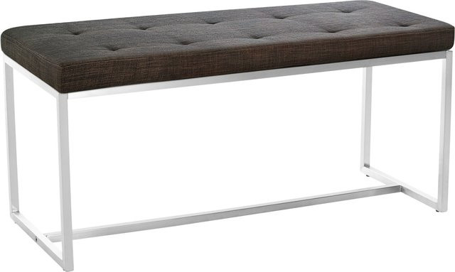 CLP 2er Sitzbank Barci aus Stoff mit Edelstahlgestell, Sitzhöhe: 47,5 cm - Bild 1