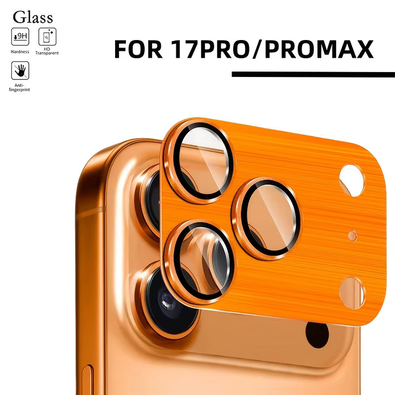 Schutzset für iPhone 17 Pro Max mit Ultra HD Kamera Displayfolie 9H Härte und Metall Objektivschutzring in Schwarz - Bild 5
