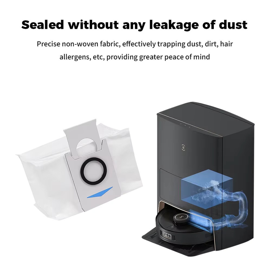 Ecovacs Staubsammelbeutel für Deebot X1 OMNI, TURBO, T10 OMNI, TURBO und T20 Pro in Weiß - Bild 3