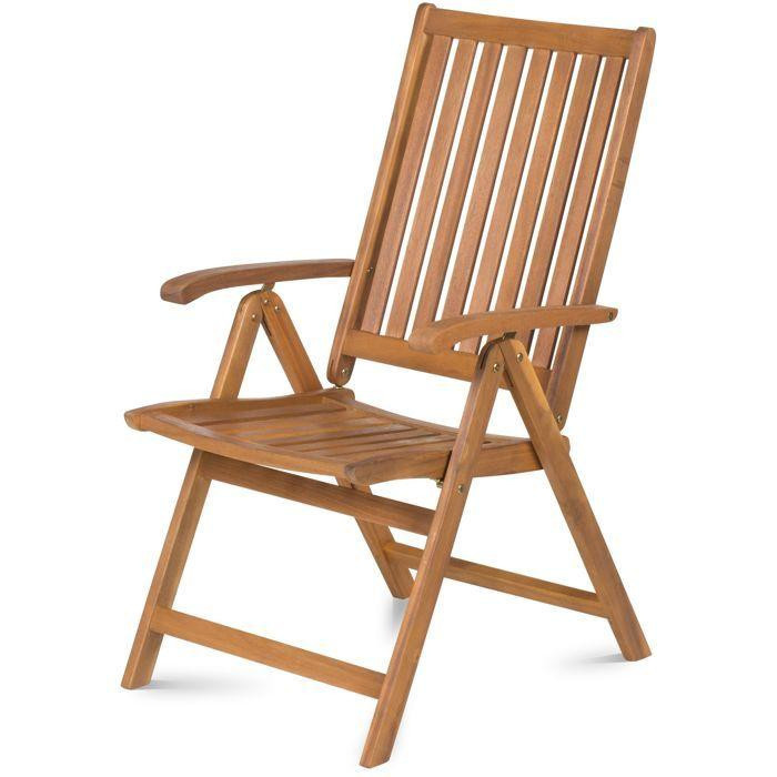 Fieldmann Verstellbare Stühle FDZN 4001-T aus Akazienholz in Grün und Braun - Bild 2