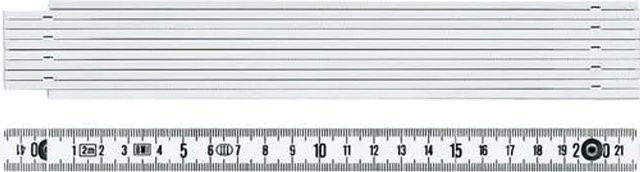 BMI Gliedermaßstab Faltstock in Weiß mit 2 m Länge - Bild 1