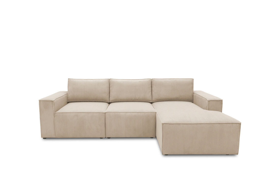 DOMO Cannes Ecksofa mit Longchair in Beige mit Schlaffunktion und Armlehnen, B/T/H: 273 x 172 x 95 cm - Bild 2