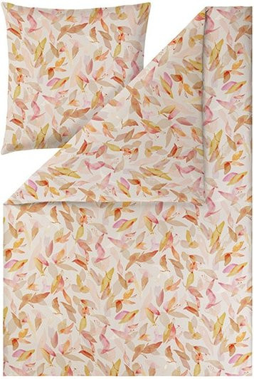Estella Bettwäsche Tabby aus Mako-Satin in Multicolour mit floralem Naturdesign - Bild 1