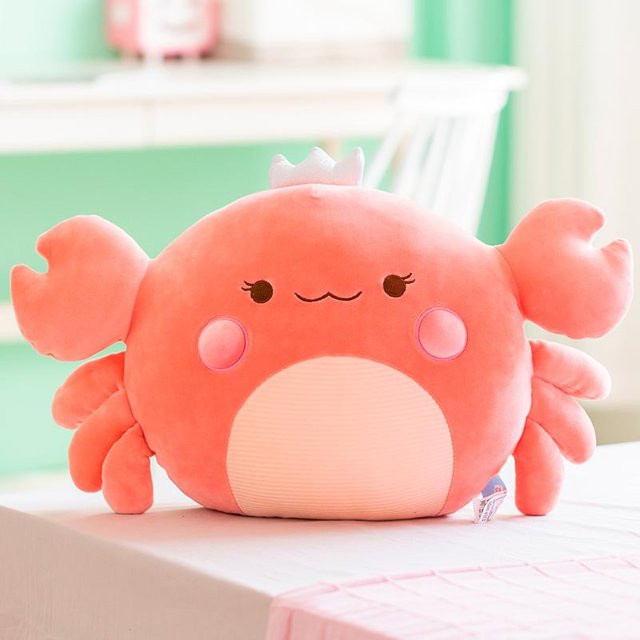 Squishy Cartoon Krabbe Plüschkissen, Plüschtier, 58cm - Bild 1