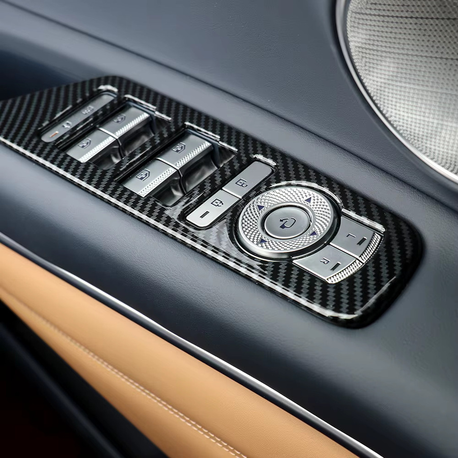 Genesis GV80 2021-2025 Innenraum Zubehör Set: 4er Pack Dekorative Zierleisten für Fenstersteuerung und Türgriff in Schwarz (LHD) - Bild 3