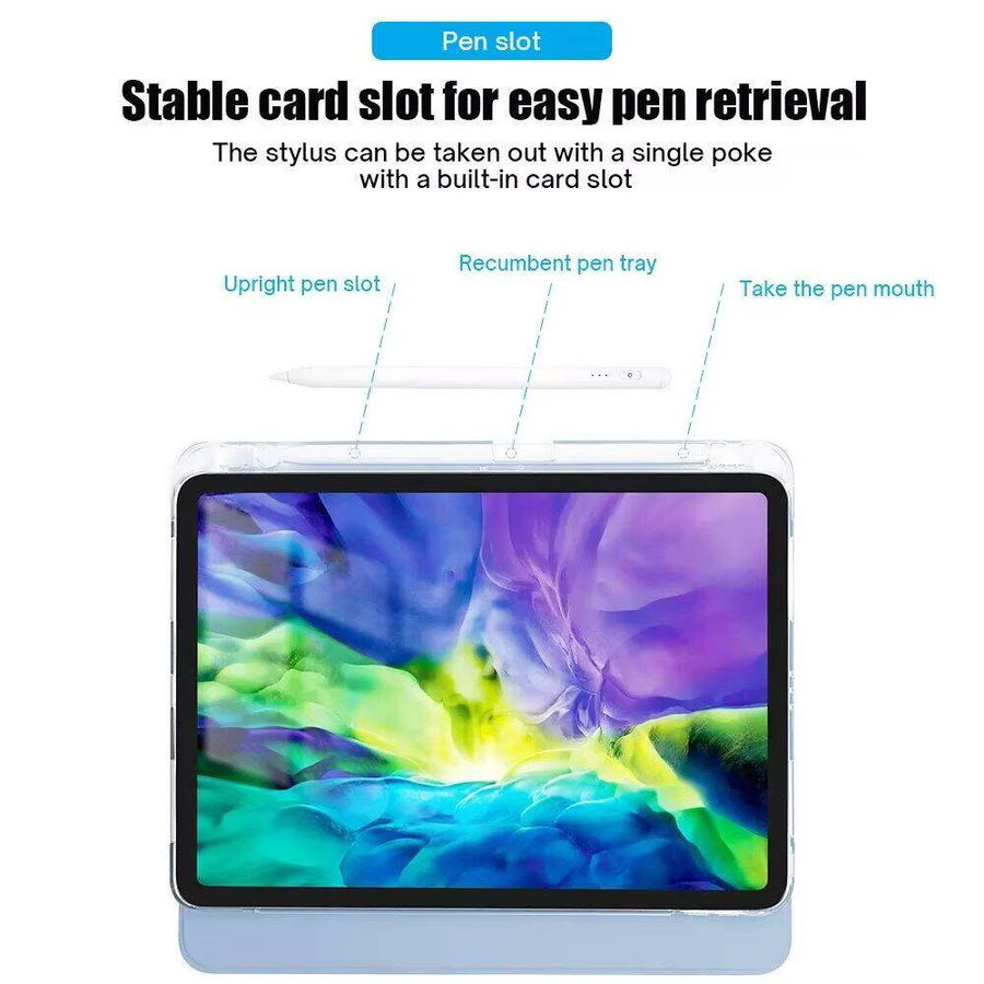 TPU Smart-Hülle für OPPO Pad 11 Air 10.36 2022 und OPPO Pad 2 11,6 Zoll mit Stifthalter in Schwarz und Transparent - Bild 2