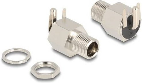 Delock 90179 Steckverbinder gerade in Silber - Bild 1