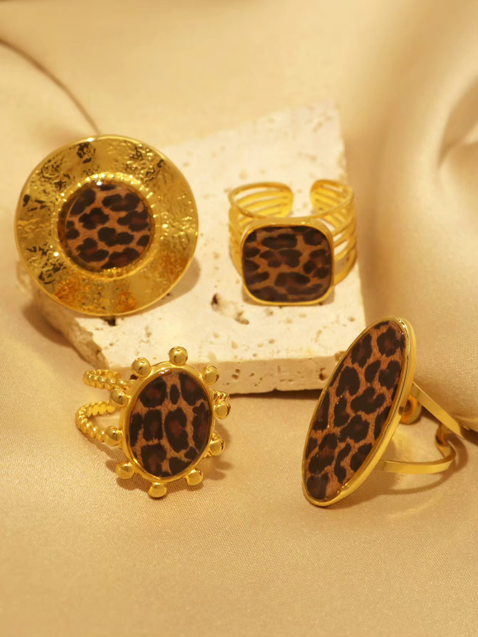 Uself Ringe, 18 Karat PVD-vergoldeter 304-Edelstahl, Gold, Unisex - Bild 2