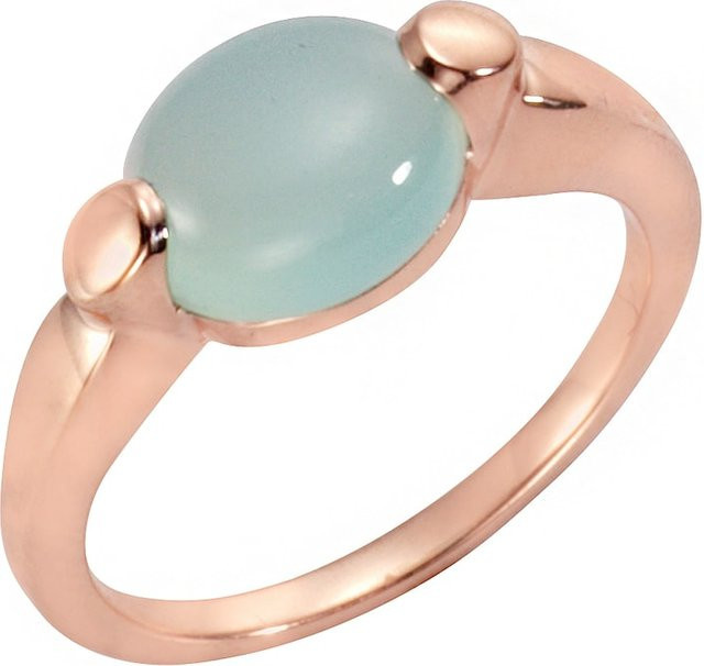 Jamelli Ring 925 Silber, rosé-vergoldet, Paraiba Chalcedon, Damen - Bild 1