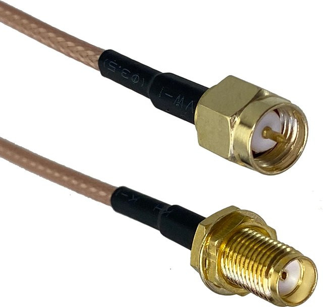 SMA Stecker auf SMA Buchse RF Jumper Pigtail Kabel mit RG316 und Gold-Kontakten - Bild 1