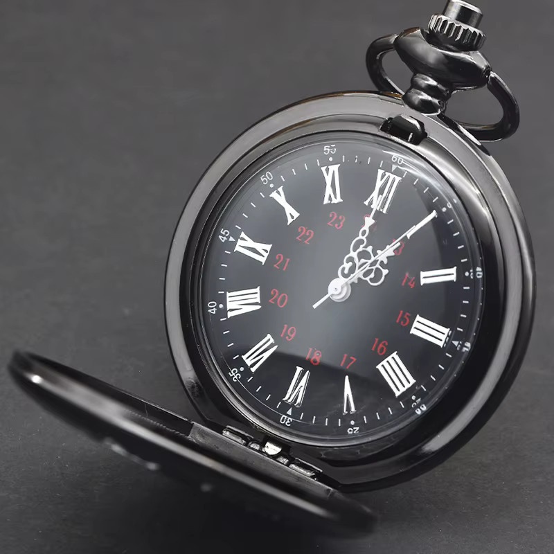 wecin Halskettenanhänger Quarz-Taschenuhr, Messing, Bronze, Unisex - Bild 2