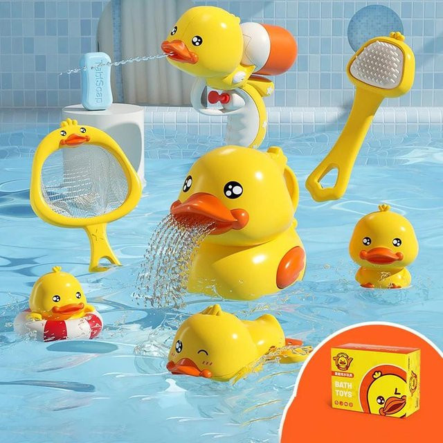 Linyi toy car Badespielzeug Ente, elektrischer Wassersprüh, ab 0 Jahre - Bild 1