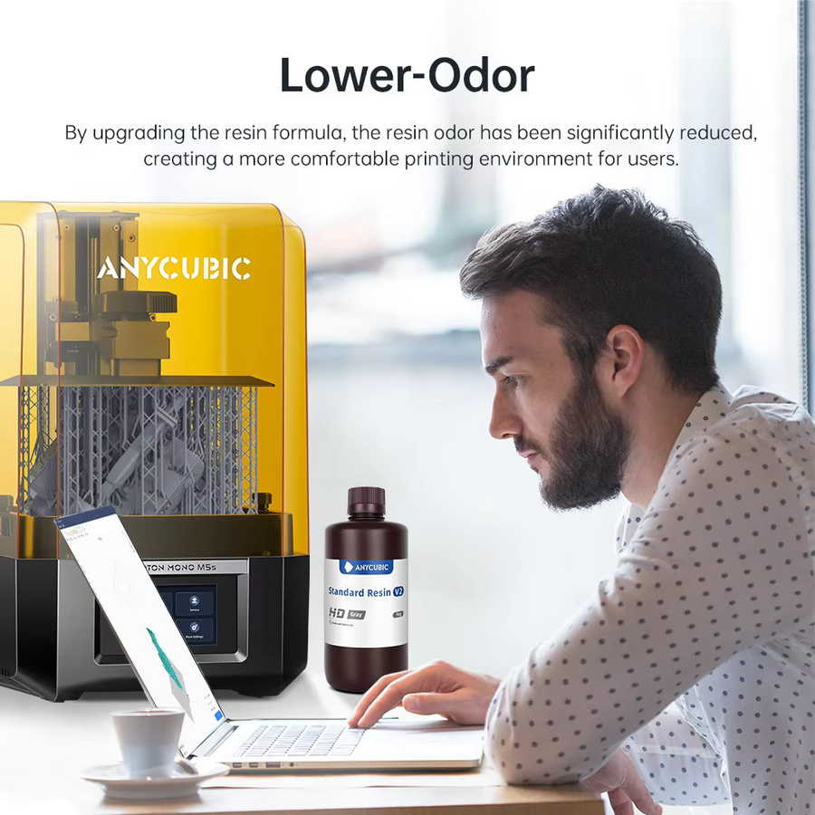 Anycubic UV-Standardharz V2 Grey 3 kg für 405 nm LCD UV-empfindliches 3D-Druckmaterial - Bild 3